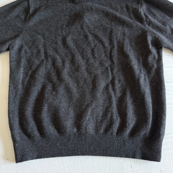 LL‎ Bean Lambs Wool Henley Sweater Mens Medium Gray Fisherman Coastal Outdoors - Picture 9 of 15